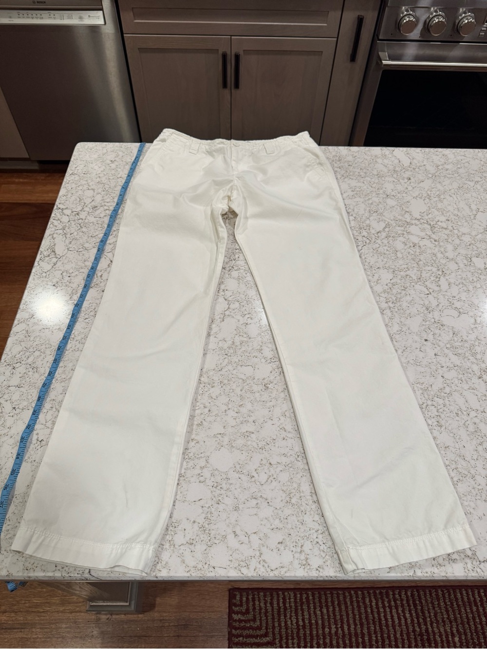 White Straight-Leg Pants